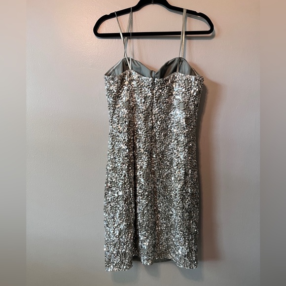 Adrianna Papell Strapless Sequins Beaded Dress - Picture 3 of 5